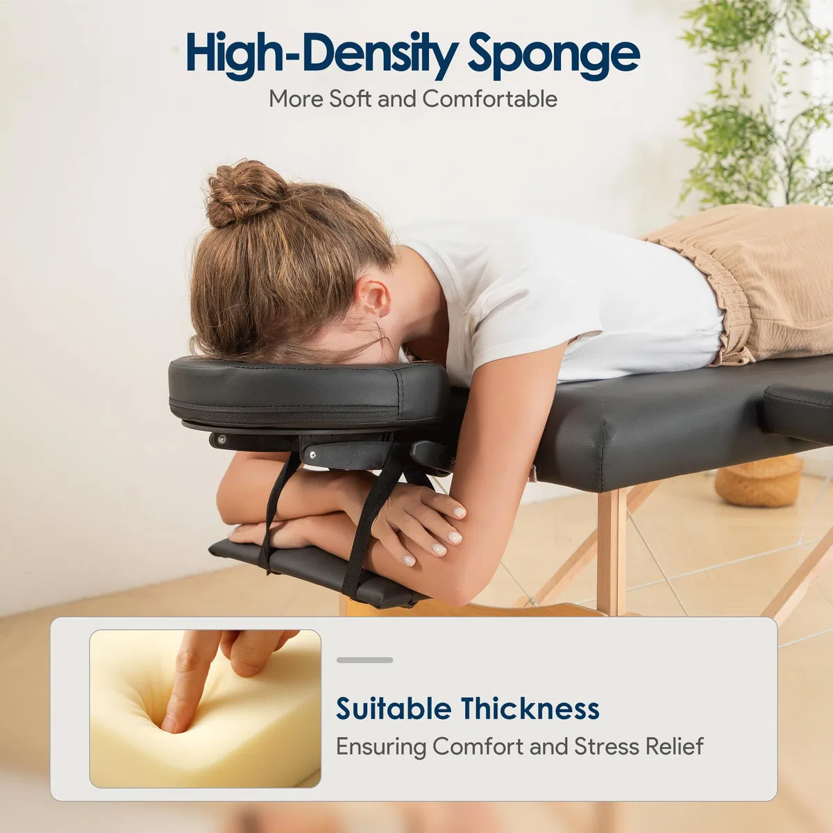 Brelley Mobile Massageliege Klappbar 2 Zone, Höhenverstellbare Professionelle Massagetisch mit Kopfstütze Armlehnen, Für Spa Salon Tattoo Schönheit