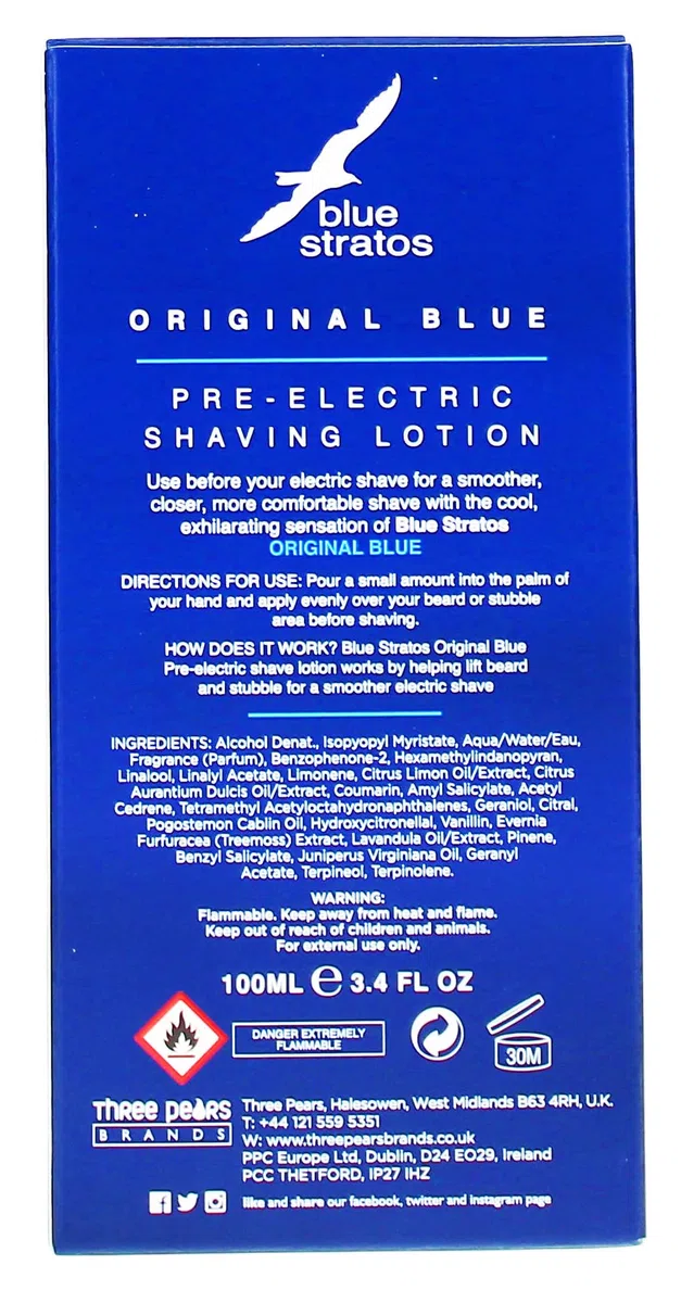 Blue Stratos Mens Grooming Pre Electric Shaving Lotion 100ml Gift Set Of 6 Uk by Blue Stratos