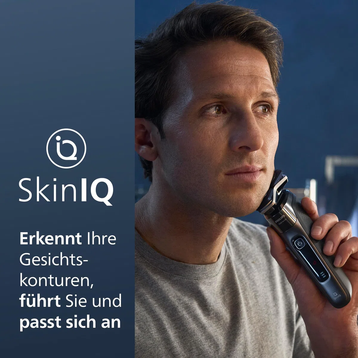 PHILIPS Shaver Series 7000 – Elektrischer Rasierer für Herren, Nass- und Trockenrasierer mit aufklappbarem Trimmer, Ladestation & Reiseetui (Modell S7887/35)