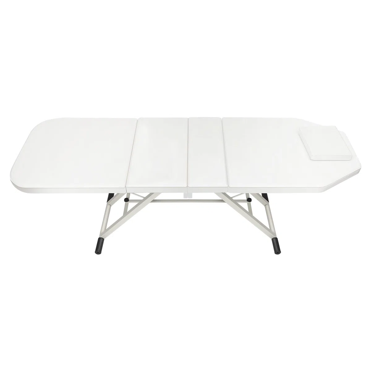 Massageliege 3 Zonen, Massagetisch, Massageliege Klappbar, HöHenverstellbare Aluminium Massageliege, Massagebett Tragbar Inkl. ZubehöR, Alu-KopfstüTze, Armlehne Und Tragetasche - Weiß