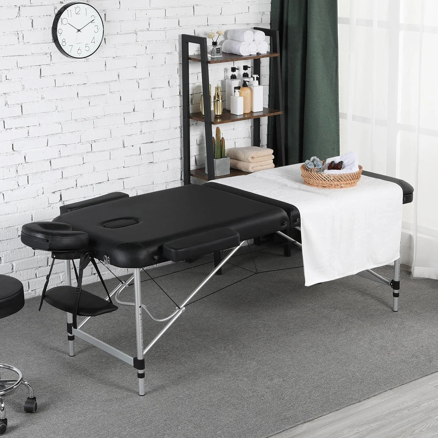 Yaheetech Mobile Massageliege 3 Zonen Massagebett Massagetisch 70cm Breit Höhenverstellbar Therapieliege Aluminium-Füßen mit Kopfstütze und Tragetasche bis 250kg belastbar