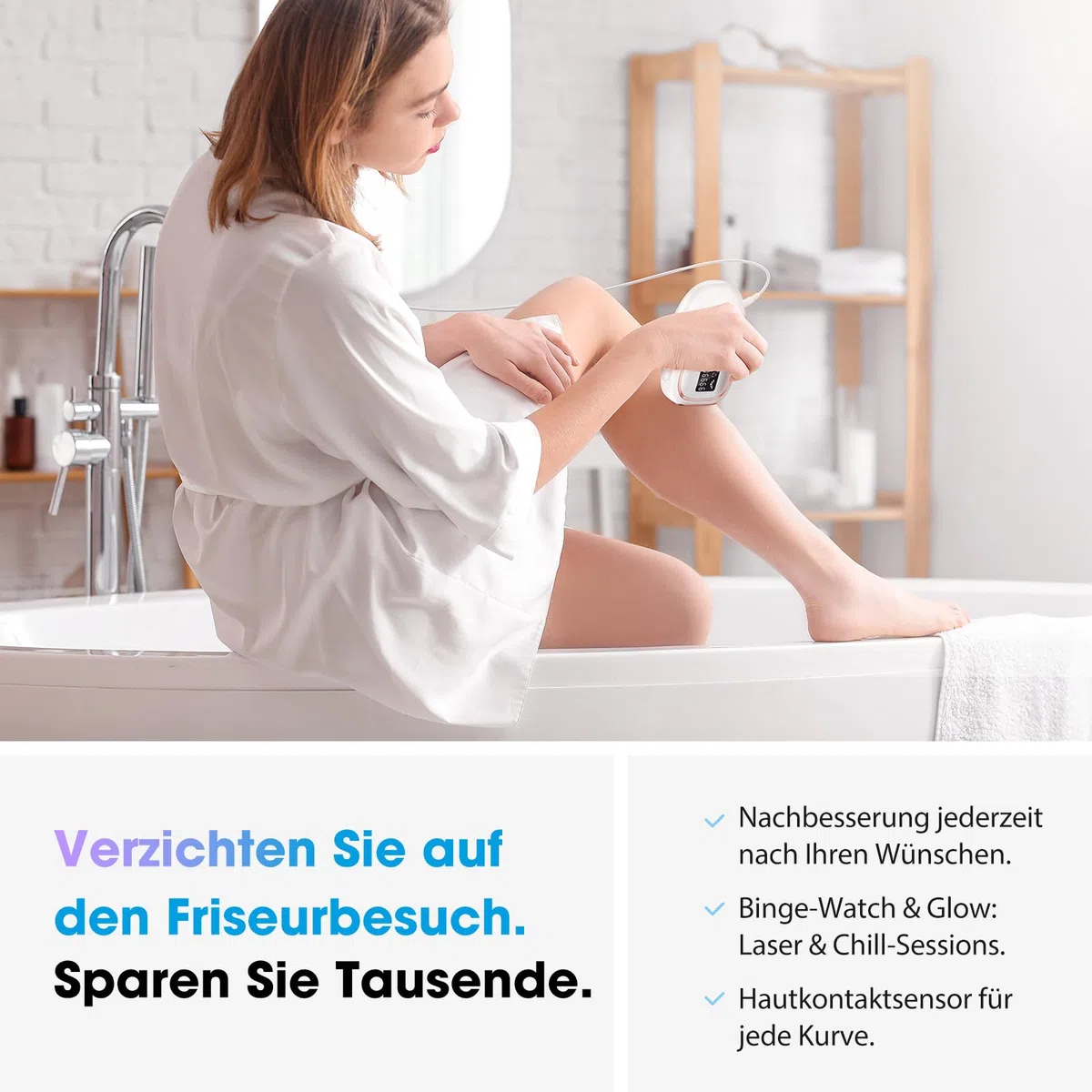 Haarlosy IPL Geräte Haarentfernung Laser mit Kühlfunktion 5℃-10℃ | 5 Energiestufen 999,900 Lichtimpulse Schmerzfreie IPL Haarentfernungsgerät für Frauen Männer Gesicht, Achseln, Beine, Körper