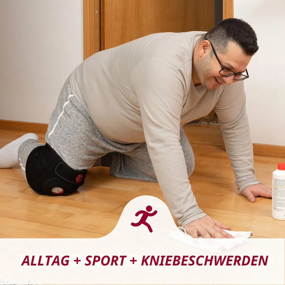 KARM Kniebandage XXXXL 5XL 6XL für Männer & Damen - Kniebandage Dicke Oberschenkel Extra Weit Übergewichtige Große Größe Übergröße Beine Meniskus Arthrose - Knee Support Brace (4XL/5XL/6XL Schwarz)