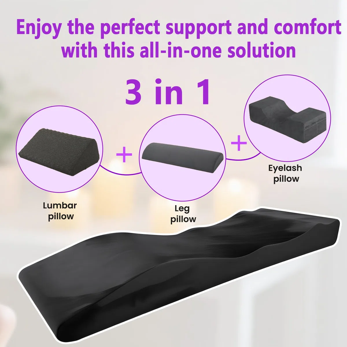 Massagebett Topper Wimpernbett Wave Matratze 180x60 cm Welle Schaum, Ergonomische Foam für Kosmetikliege Massageliege Spa-Massage und Schönheitssalon (nur Matratze)