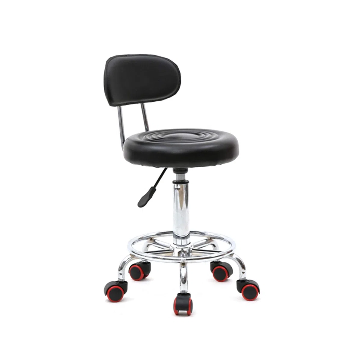 Alightup Bürohocker mit Rollen, professioneller Drehstuhl mit Rückenlehne, 360-Grad-drehbar und höhenverstellbar – für Massagesalon, Küche, Büro, Klinik, Pub, Näharbeiten, Malerarbeiten, Klavierspiel