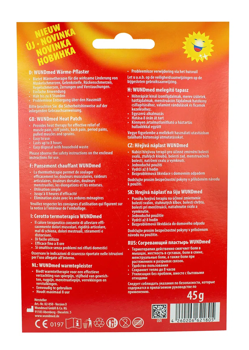 Wundmed Wärme Pflaster 13 x 9,5 cm, 50er Pack