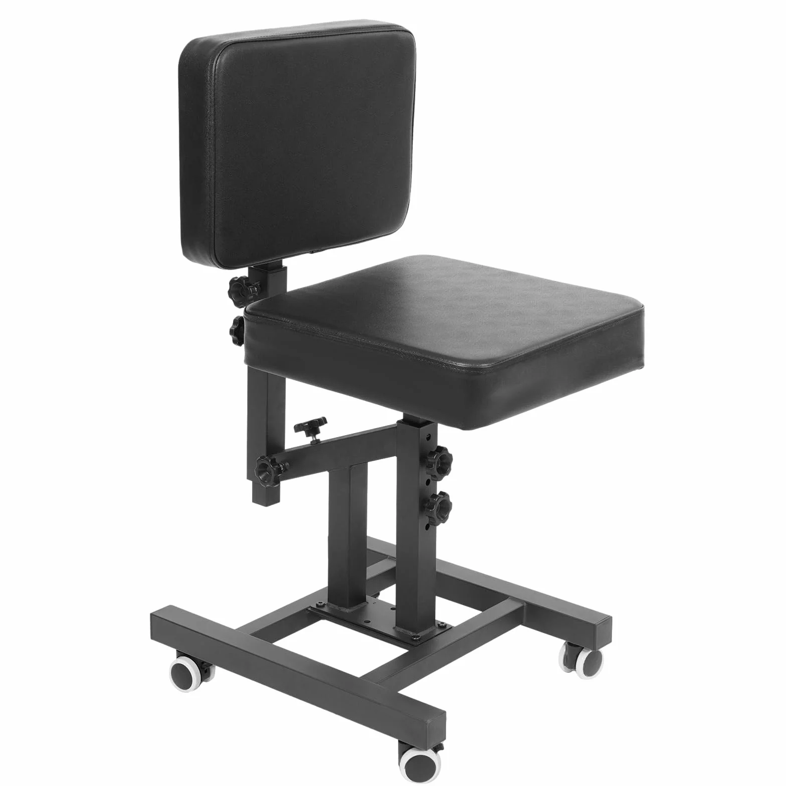 Multifunktionsstuhl mit Armlehne, Tattoo Armlehne Stuhl, Verstellbare Tattooo Stuhl, Einstellbar Tattoo Arm Rest Stand, für Häusern, Schönheitssalons, Nagelsalons, Einkaufszentren (Schwarz mit Rollen)