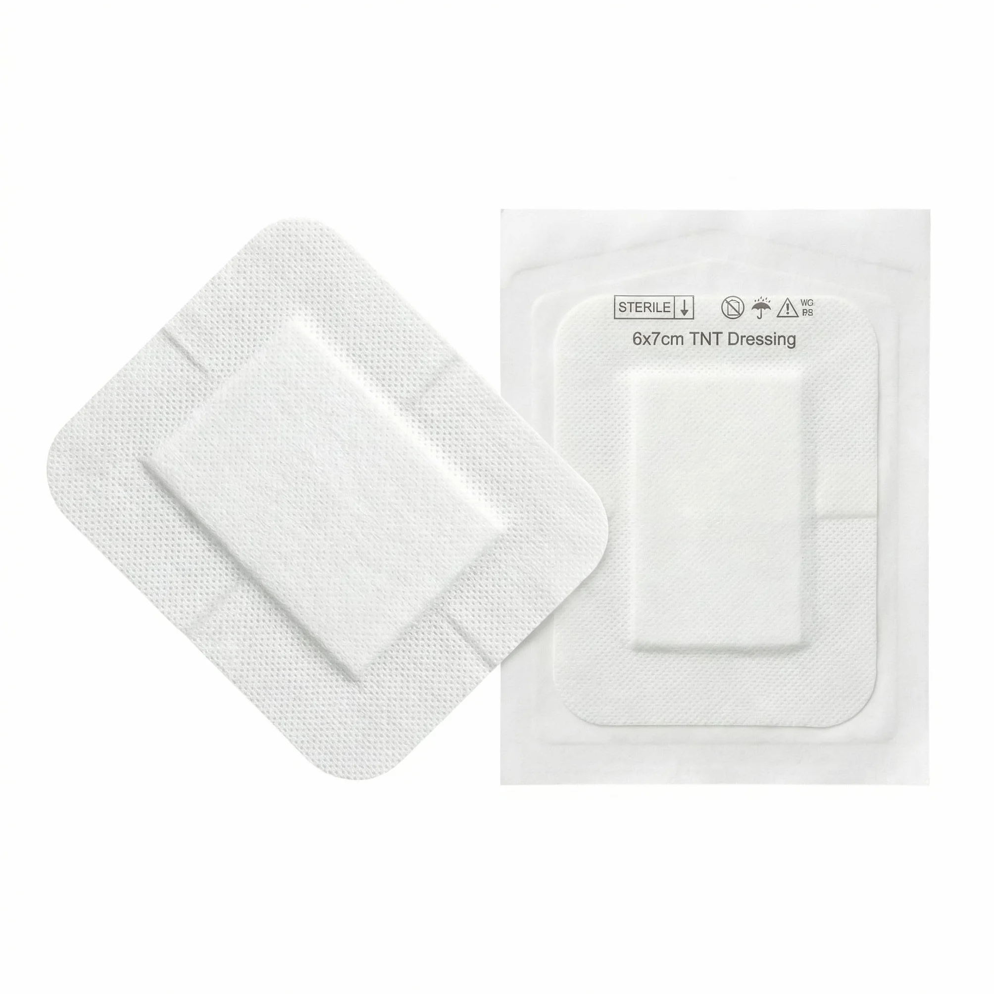 KMINA Wundverband steril 6 x 7 cm, hypoallergenes Wundpflaster (1600 Stk) | Vliesstoff TNT mit zentralem Saugkissen, Latexfrei, Für empfindliche Haut, 32 Schachteln à 50, Klinischer Bedarf