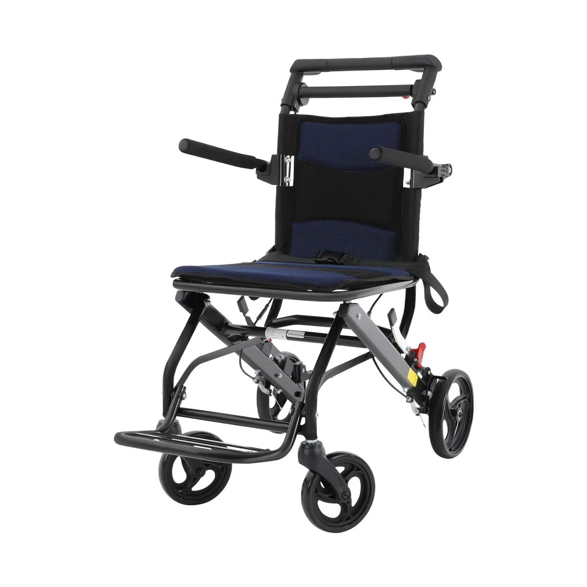 Leichter faltbarer Rollstuhl – 9,5 kg & 40 cm Sitzbreite für enge Wohnungen – Schnellklappmechanismus zum kompakten Verstauen (48×27×76 cm) – Reiserollstuhl mit 100 kg Tragfähigkeit