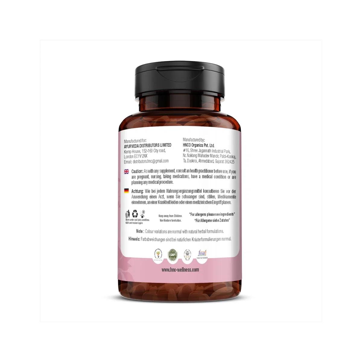 H&C Shatavari Kapseln/Tabletten (Asparagus Racemosus) – 750 mg, 120 Kapseln | Nahrungsergänzungsmittel für Frauen
