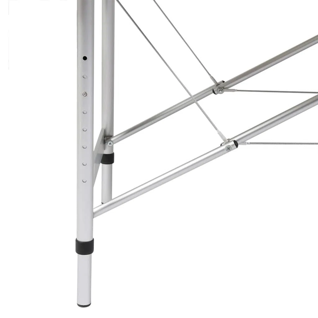 Massageliege Klappbar 2-Zonen, Höhenverstellbare Kosmetikliege mit Aluminiumgestell, Tragbare Therapieliege inkl. Tragetasche für Massage, Reiki und Shiatsu, Blau