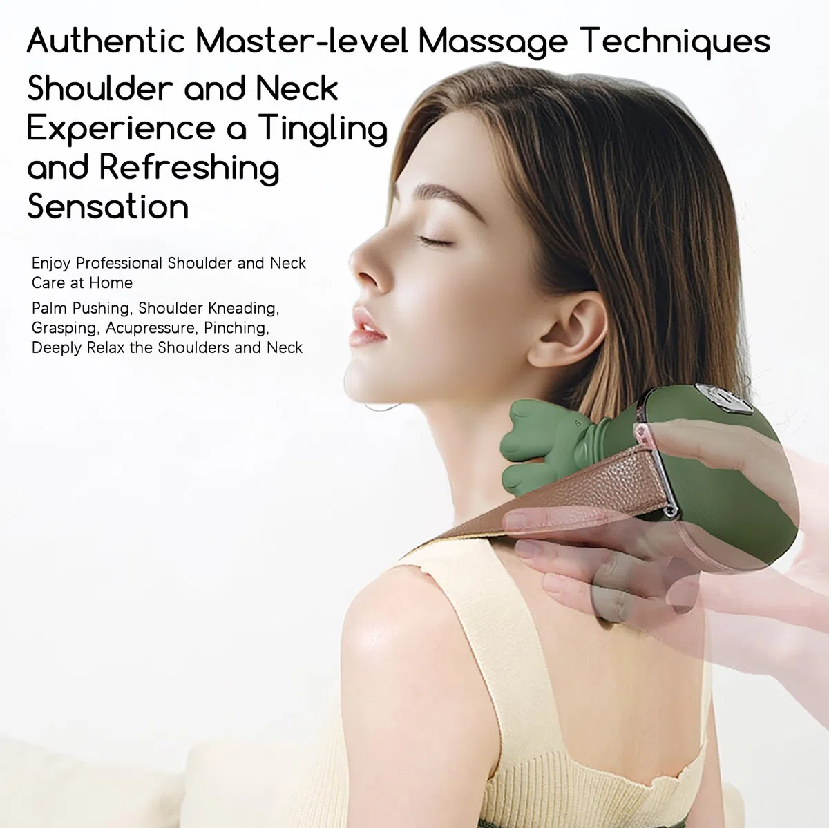 Nacken- und Schultermassagegerät, handgeformtes Tiefengewebe, 4D-Kneten mit Wärmetherapie, tragbares elektrisches Massagegerät zur Schmerzlinderung