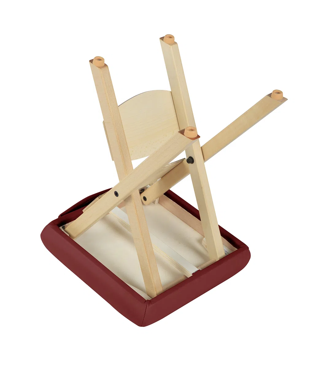 Master Massage Arbeitshocker Klapphocker Klappstuhl für Massageliege Hocker America Brand Burgund