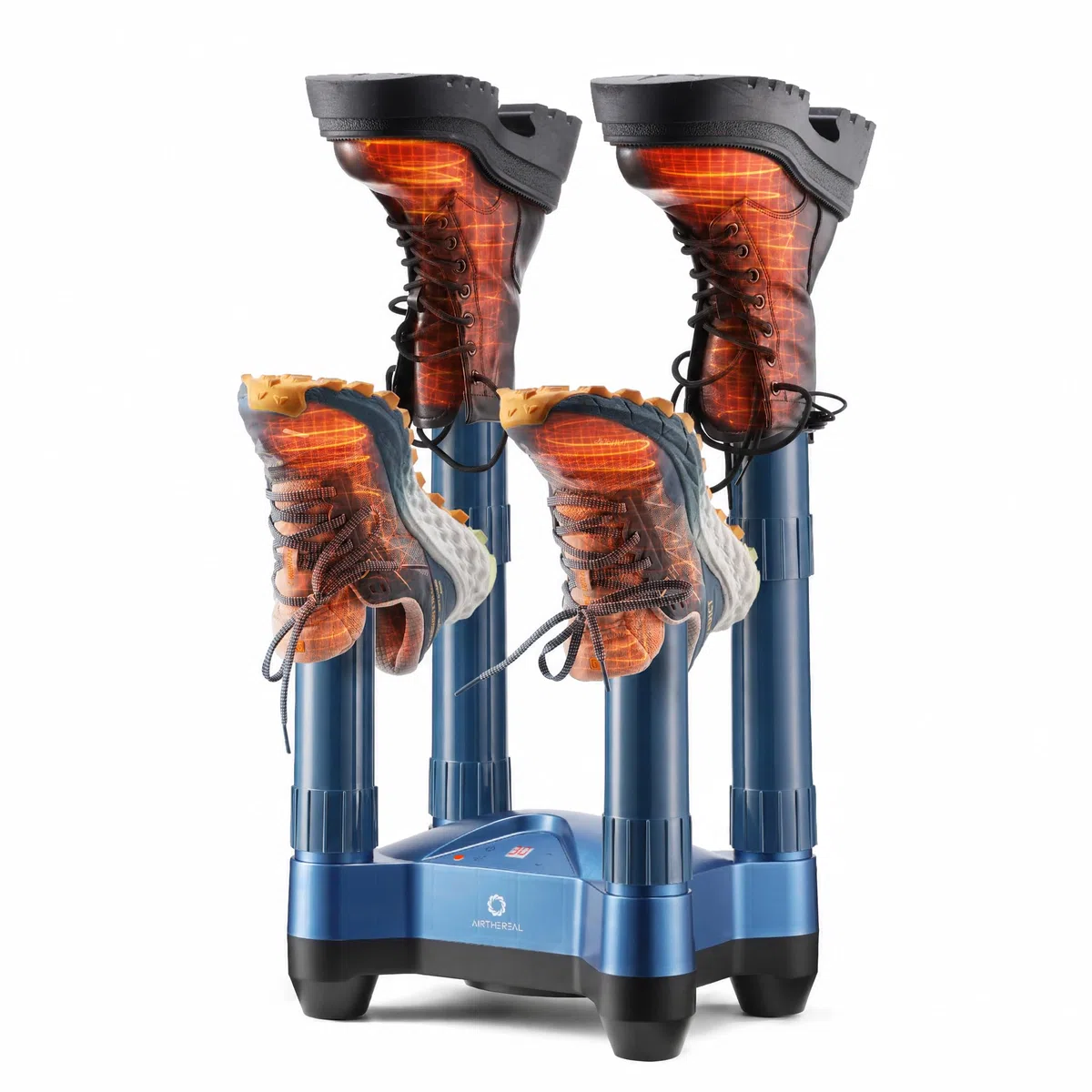 AIRTHEREAL SD20 Schuhtrockner & Schuhdeo – Elektrischer Schuhtrockner mit Ozon-Desinfektion, Heizgebläse, Schnelltrocknung & einstellbarem Timer, geeignet für Arbeitsstiefel, Skistiefel & Sneaker
