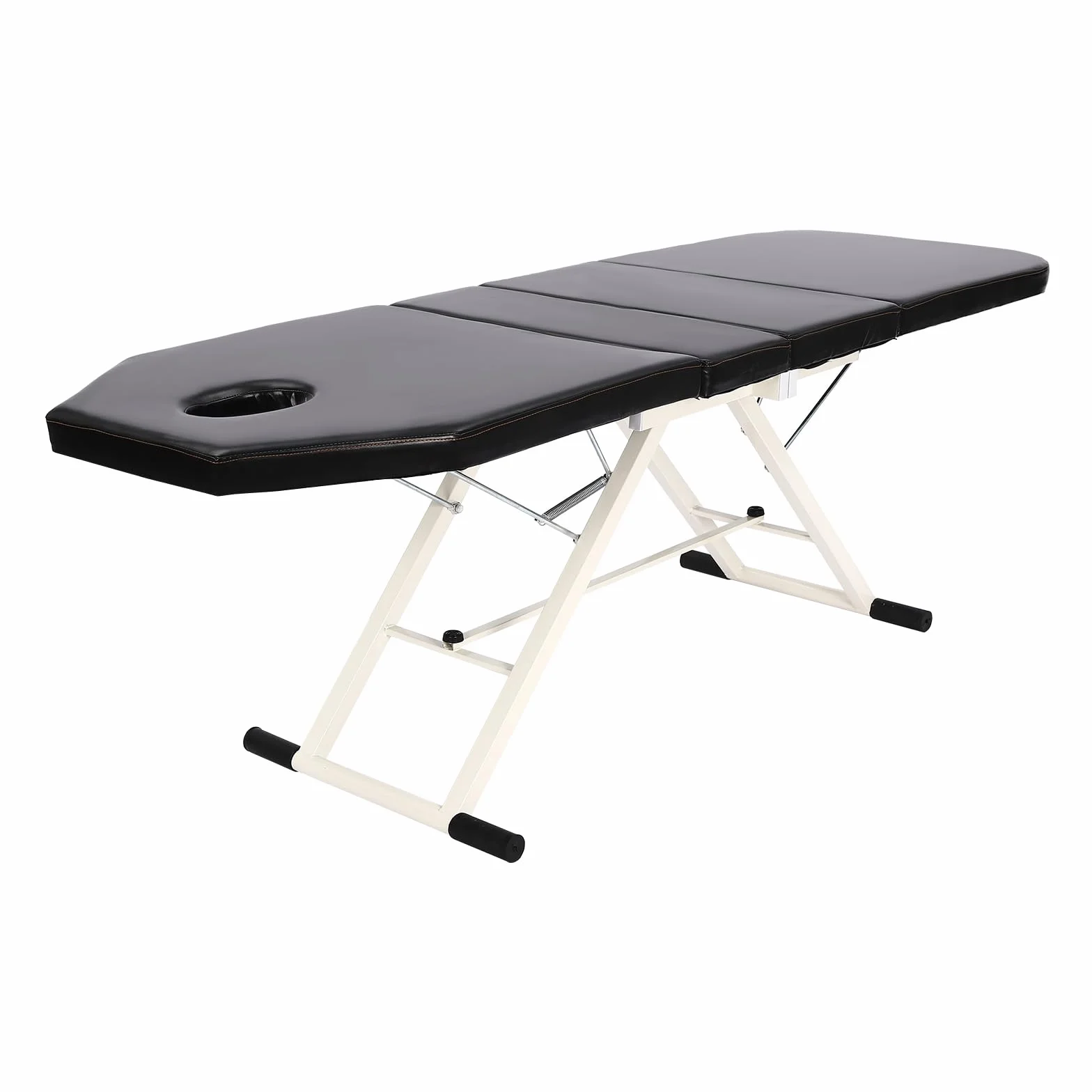 Massageliege 3 Zonen, 180x60x61 cm Massagetisch klappbar, höhenverstellbare Massagebank Armlehnen Kopfstütze Tragetasche bis 225 kg