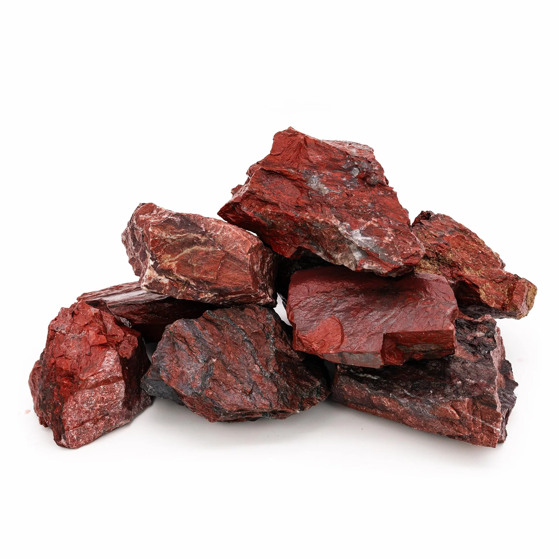Saunasteine Roter Jaspis 15 kg – Gebrochen, 10–15 cm | Hohe Wärmespeicherung, Energetisch & Dekorativ | Für Elektro- & Holz-Saunaöfen