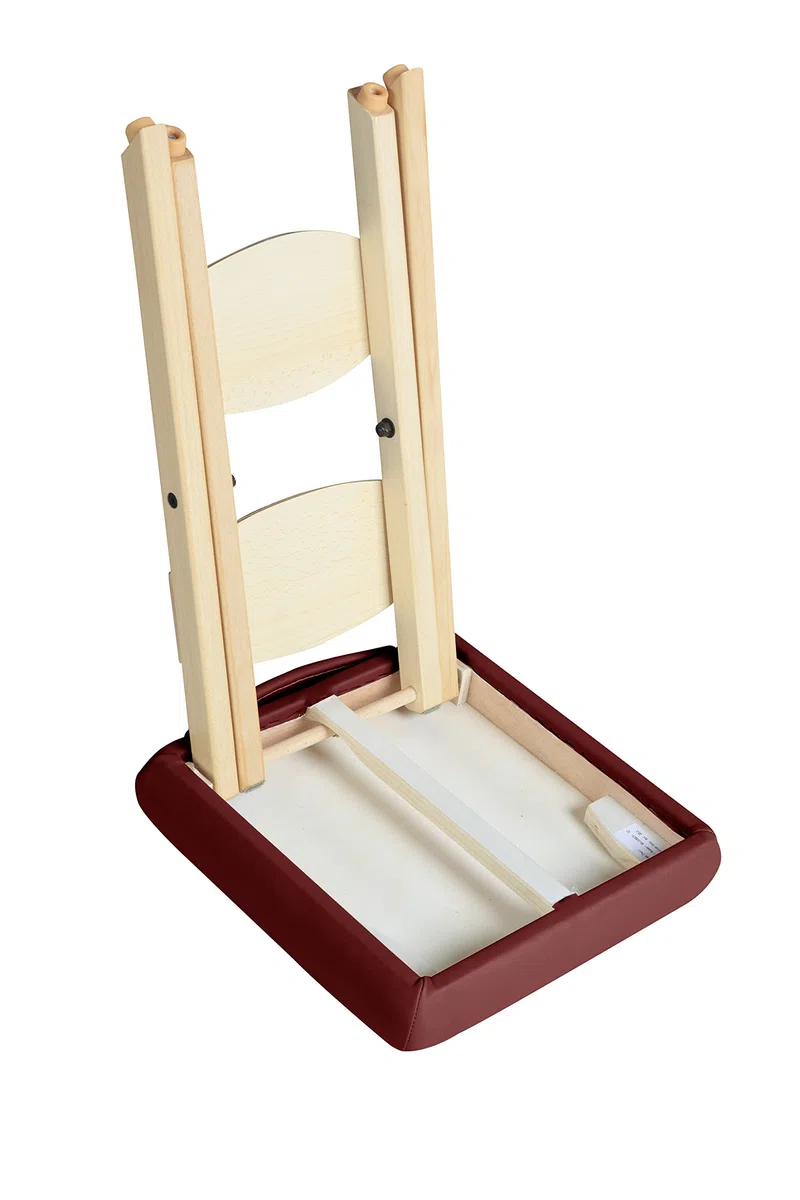 Master Massage Arbeitshocker Klapphocker Klappstuhl für Massageliege Hocker America Brand Burgund