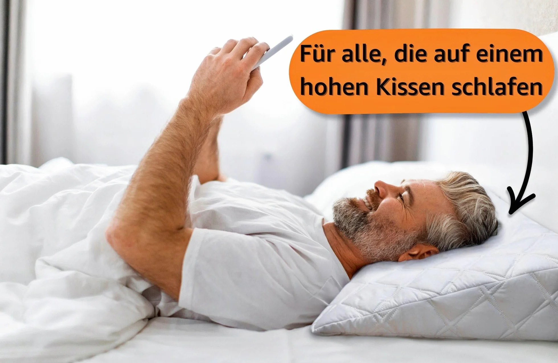 Keilkissen für Bett und Sofa 45x140 cm - Reflux Kissen & Matratzenkeil für Erwachsene – Bettkeil Lesekissen Rückenkissen Kopfteil Betterhöher – Venenkissen Beinkissen Bezug waschbar Oeko-Tex