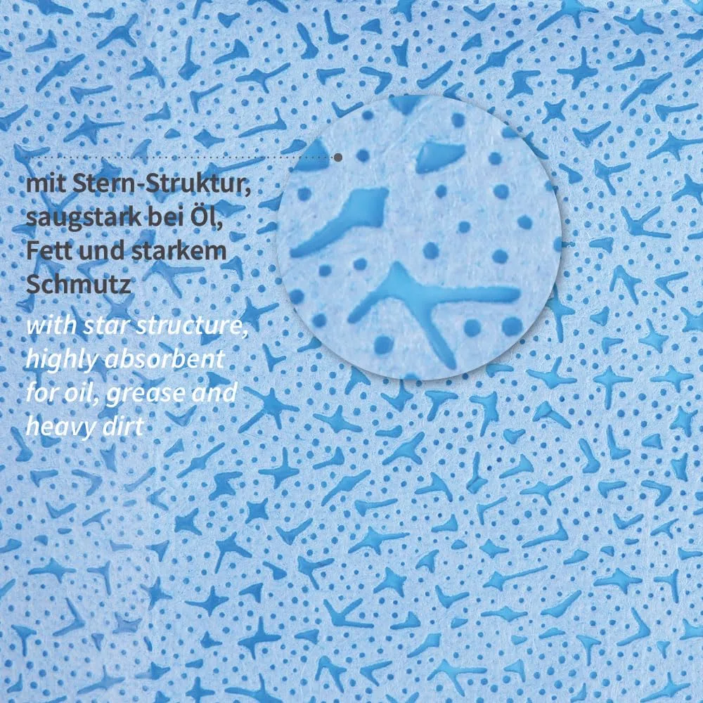 1x500 Abrisse, Reinigungstücher, FRANZ MENSCH, Ø7cm Kern, blau, PP, Premium | Rolle, 36 x 32 cm, 180 m, Wischtücher, Putztücher, cleaning wipes, Werkstatt, Industrie, Gastronomie, Küche