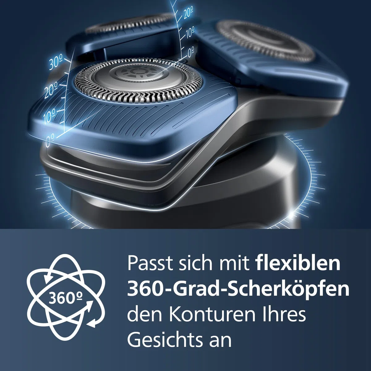 PHILIPS Shaver Series 7000 – Elektrischer Rasierer für Herren, Nass- und Trockenrasierer mit aufklappbarem Trimmer, Ladestation & Reiseetui (Modell S7887/35)