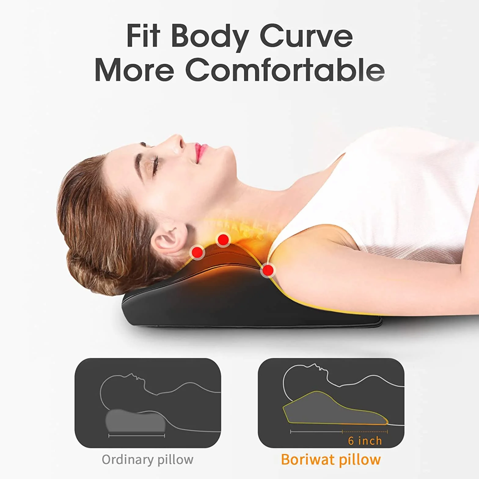 Massagegerät, Nackenmassagegerät mit Wärme, 3D Deep Shiatsu Massage, Rückenmassagegerät für Nacken, Schulter, Rücken, Taille und Bein Schmerzen, Geschenke für Männer, Frauen, Mama, Papa