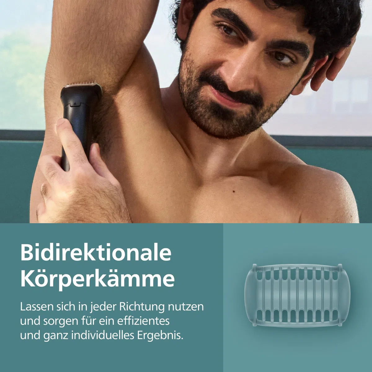 Philips Bodygroom Series 5000 – Trimmer für Männer mit Rasiersystem mit Dreifachschutz, auch zur Nutzung im Intimbereich, 100% duschfest, 100 Min. Laufzeit, Modell BG5470/15