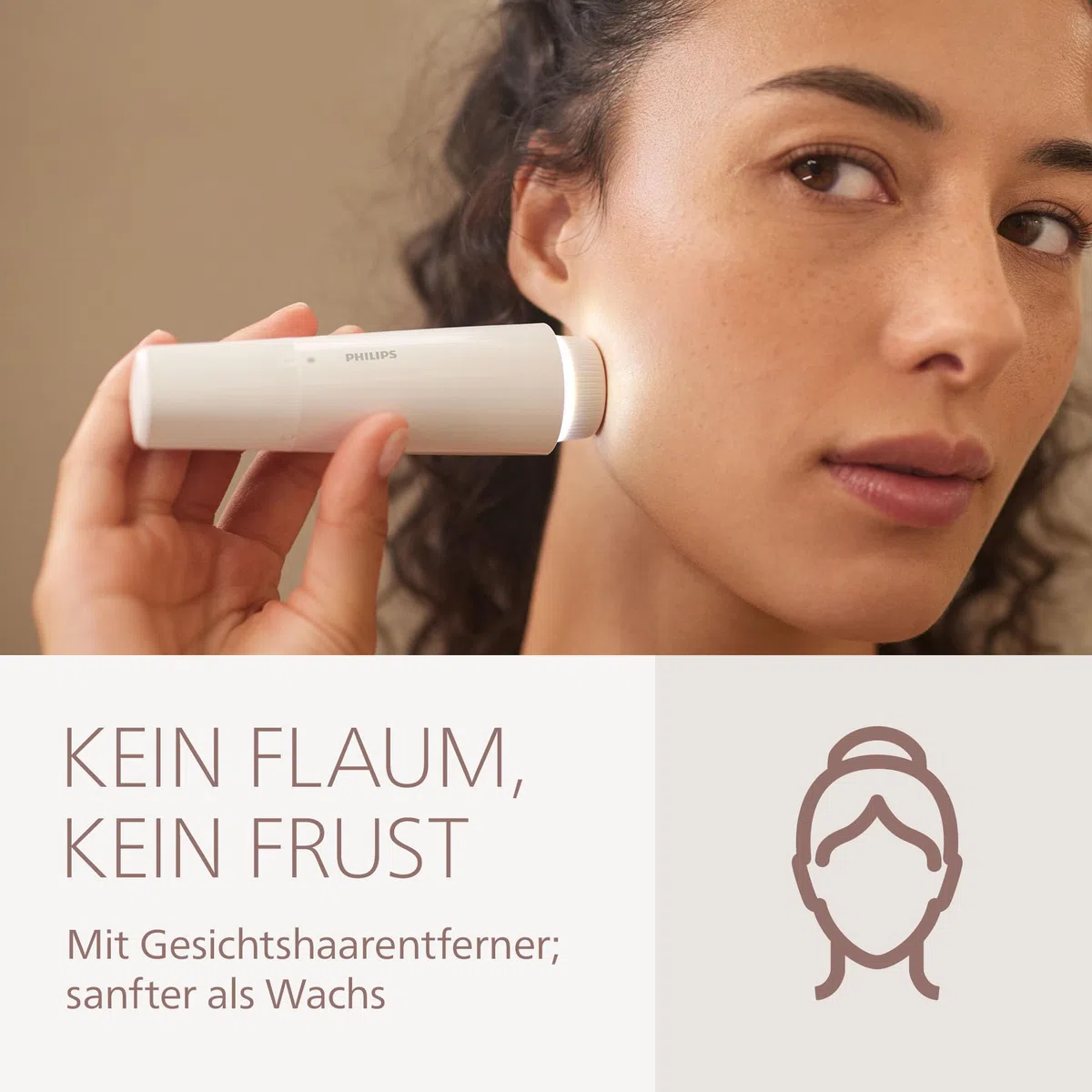 Philips Lady Shaver Series 8000 - kabelloser elektrischer Rasierer, nass und trocken, 3 Klingen, flexibler Scherkopf, LED-Licht, Gesicht/Beine/Körper/Bikinizone, 100 Min. Laufzeit, Modell BRL159/00