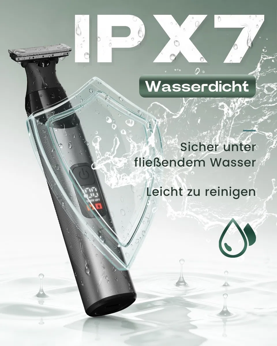 Intimrasierer Mann, Prettywill All-in-One Bodygroomer & Körperrasierer Herren mit Magnetkopf & Doppelklingen, IPX7 Wasserdicht, Elektrischer Rasierer für Ganzkörper & Gesicht, inkl. Aufsteckkämme
