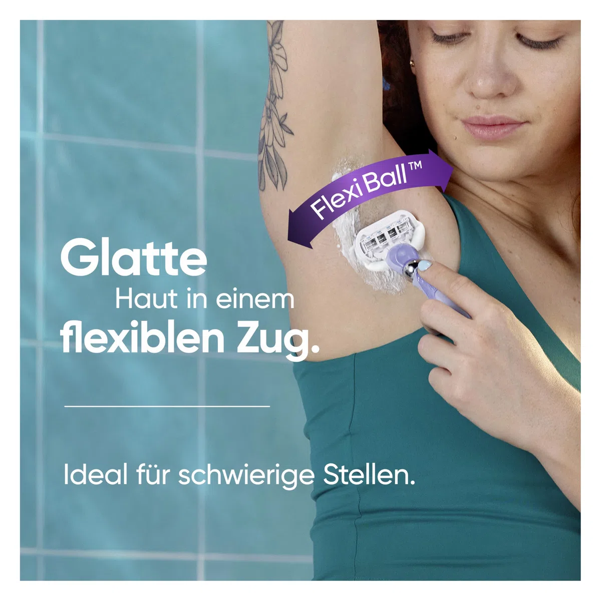 Gillette Venus Extra Smooth Swirl Rasierer Damen, Lila - Damenrasierer für Langanhaltende Glätte Und Geschmeidigkeit, Inkl. 9 Nassrasierer Rasierklingen, Handstück Und Duschhalterung