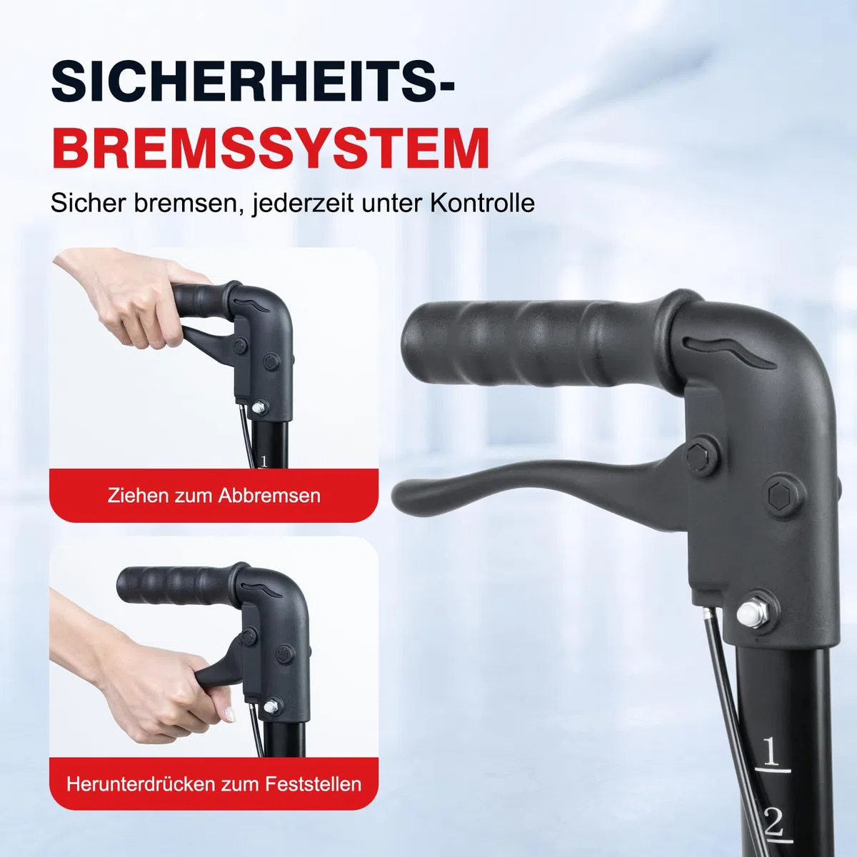 3 Rädern Leichter Schmal Rollatoren für Senioren, Tragkraft 158kg | Schmaler, zusammenklappbarer Rollator mit Rädern, höhenverstellbarer Rollator für ältere Menschen, Aluminiumlegierung