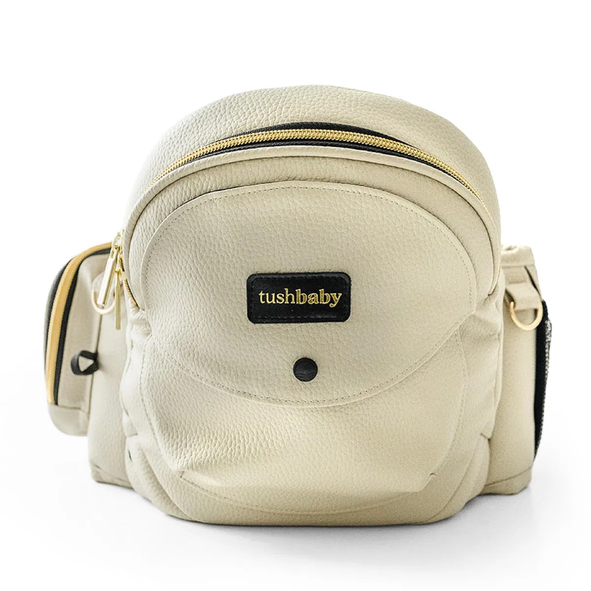 Tushbaby Baby Hüfttrage | Ergonomischer Hüftsitz Baby | Seitliche Babytrage | Creme | Praktische Tragehilfe Baby mit Stauraum | Für Babys und Kleinkinder 0–3 Jahre bis 20 kg