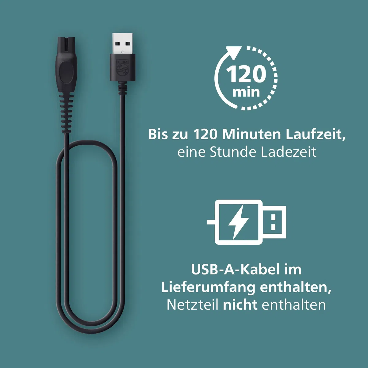 Philips Body Groomer 7000 Series - Trimmer für Herren mit 2D-Flexkopf, Triple Protect Shave System, austauschbaren Köpfen, Intimate Trim & Shave, 100% duschfest, 120 Min. Laufzeit, Modell BG7485/30