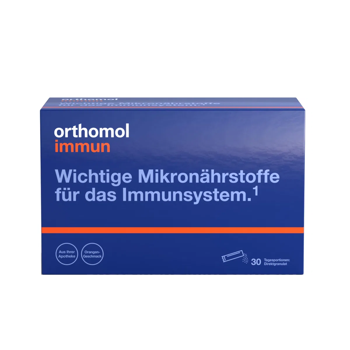 Orthomol Immun Direktgranulat Orange: 25 Nährstoffe zur Unterstützung des Immunsystems*, u.a. mit Vitamin C, Vitamin D und Zink als Beitrag zu einer normalen Funktion des Immunsystems, 30 Stk.