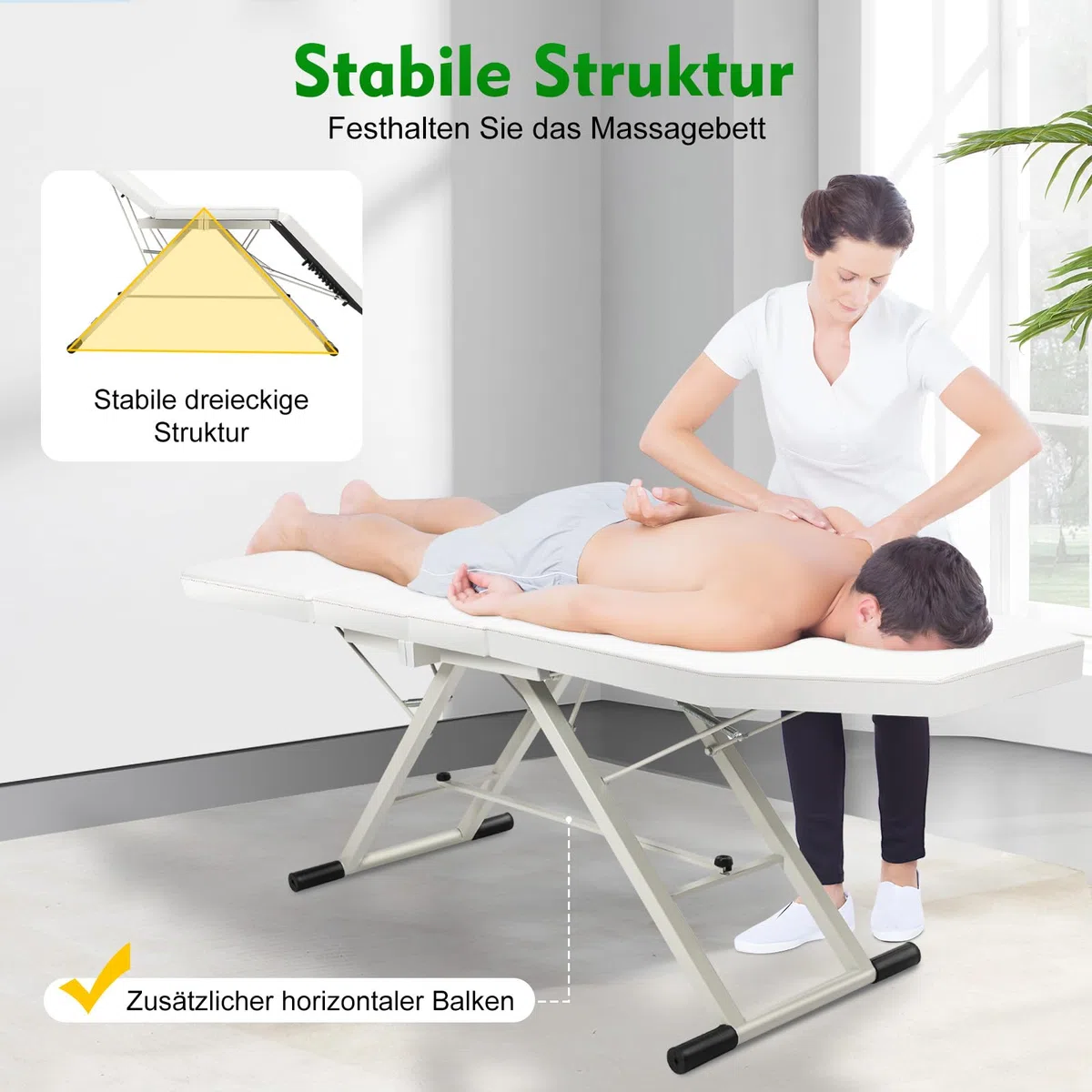 Mobile Klappbar Massageliege mit Kopfstütze, Atmungsaktiv | Klappbar Auf 91x60x21cm, GroßFläChige BelüFtungsöFfnung – Ideal FüR Salon, Praxis Oder Zuhause