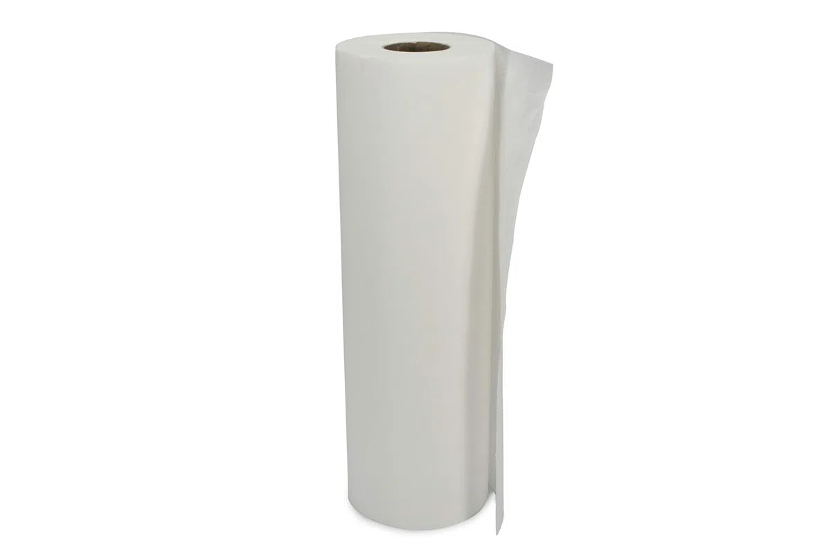 Ärztekrepp 2-lagig | 9 Rollen | Größe 59cm x 50m | hochwertig weiße Liegenabdeckung | doppelschichtige perforierte Papierrolle | Ideal für Krankenhäuser, Praxen, Tattoostudios uvm.