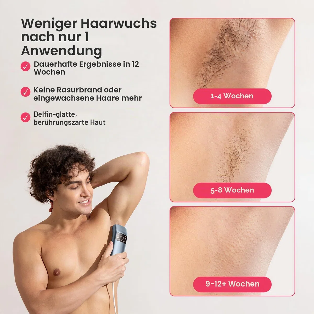 TRIPLE-Pulse IPL Laser Haarentfernung, Komfort 2.8 °C Saphir Eiskühlung Haarentfernungsgerät für Frauen und Männer, Effektive, Permanente, Alternative zur Salon-Haarentfernung zu Hause (Marineblau)