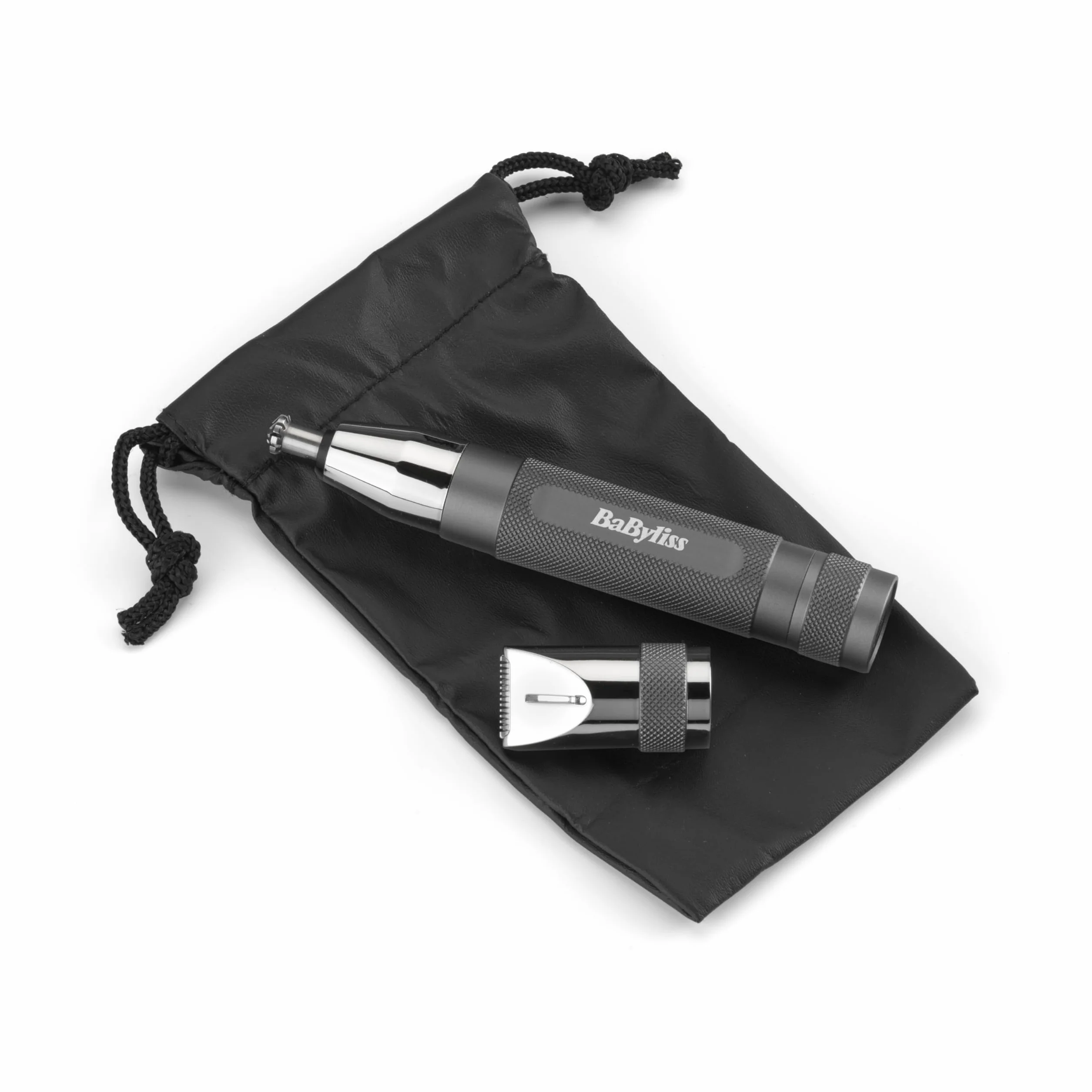 BaByliss Super-X Metal Präzisions-Detail-Trimmer – 3-in-1 Nasen-, Ohren- & Augenbrauentrimmer, 2 Aufsätze, 2 Kammaufsätze, batteriebetrieben – E116E