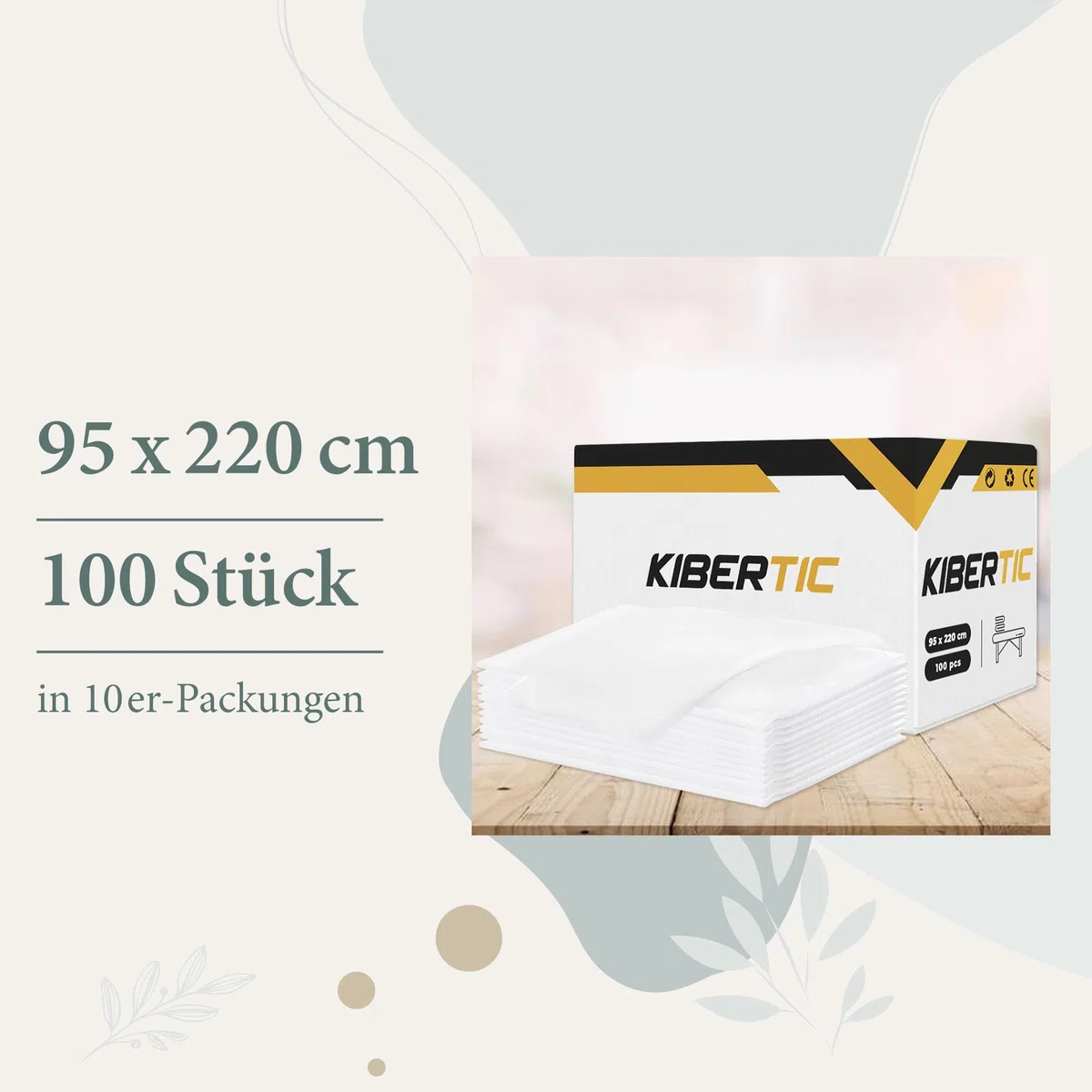100 Stück Einweg Bettlaken Verstellbar 95x220cm, Kosmetikliege Bezug, Massageliege Auflage, Einweg Vliesstoff für SPA, Tattoo, Massagesalon, Kosmetikstudio Zubehör, Liegen Unterlage