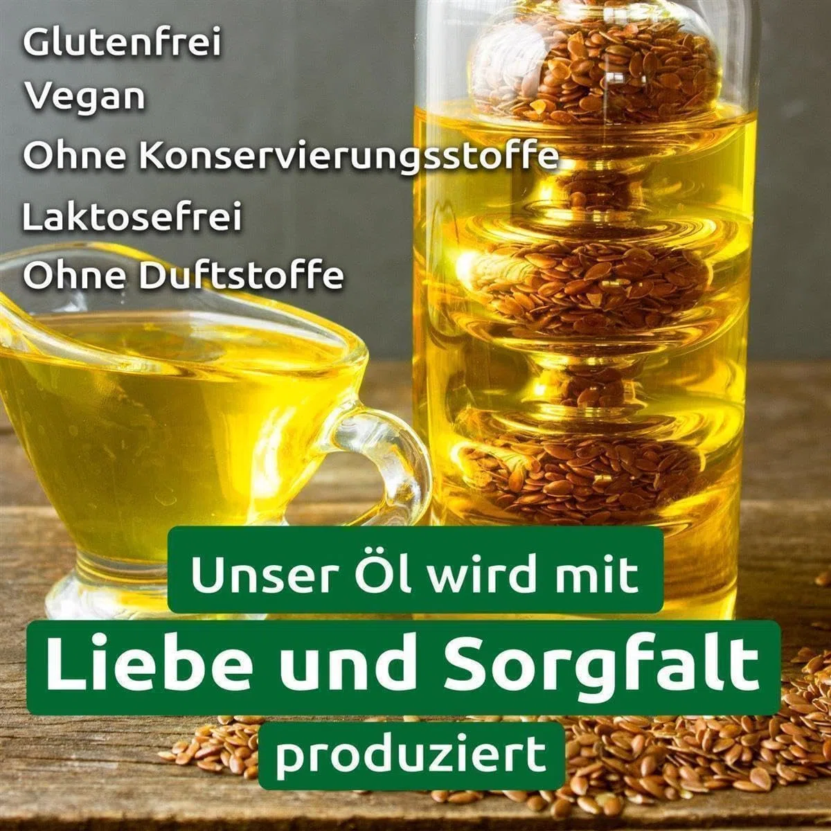 3 x Lausitzer Leinöl - Lausitzer Gold (kaltgepresstes ungefiltertes Premium Leinöl), 3x 750ml
