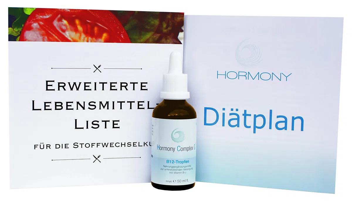 Complex G B-12 Tropfen inkl. erweiterter Lebensmittel-Liste, 50ml Flasche für hCG Diät (Stoffwechselkur), keine C30 Globuli