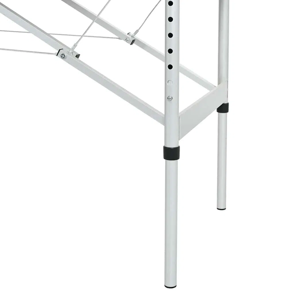 Massagetisch 4 Zonen mit Aluminiumrahmen Anthrazit höhenverstellbar 186×68 cm klappbar, gepolstert, mit Kopfteil, Armauflage und Tragetasche für Praxis, Studio und Wellness