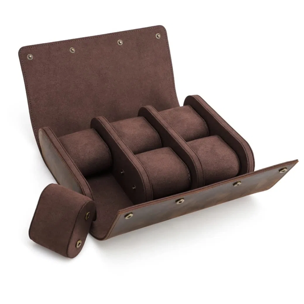 Uhrengehäuse, Uhrenrolle, Leder, Uhrenrolle, Organizer, Box, Uhrenbox, Herren, Reise-Display, Schmuckschatulle, Uhrenbox, Uhrenbeweger