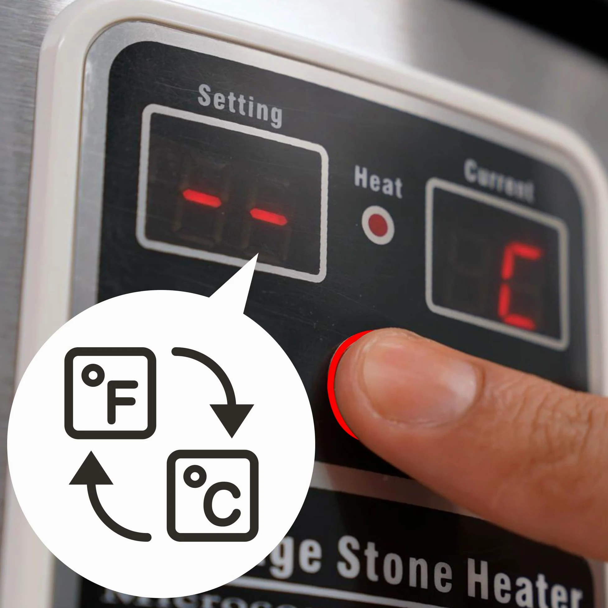 Master Massage Hot Stone Wärmegerät mit digitaler Kontrolleinheit und Temperaturanzeige inkl. Schäpfkelle 6 Liter