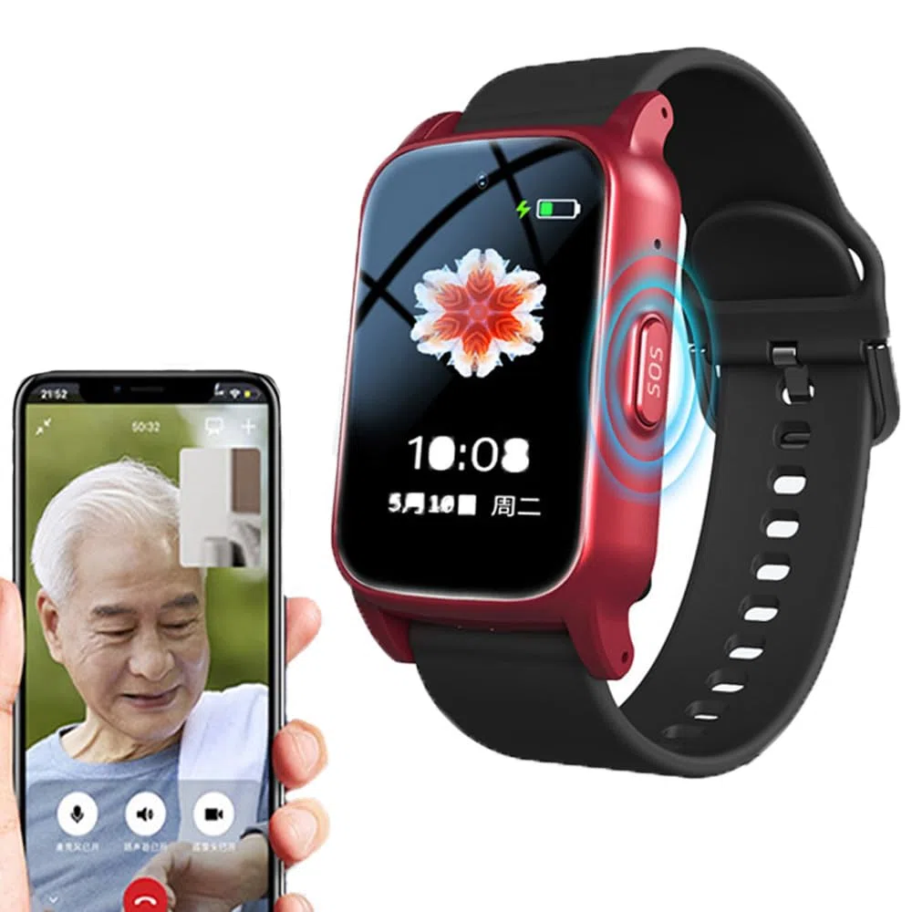 Notrufuhren Für Senioren GPS Intelligentes Armband Senioren SOS Notruf Armband, Notfallknopf Für Senioren, GPS Tracker Smartwatch Mit Sturzerkennung，Geeignet Für Ältere Menschen