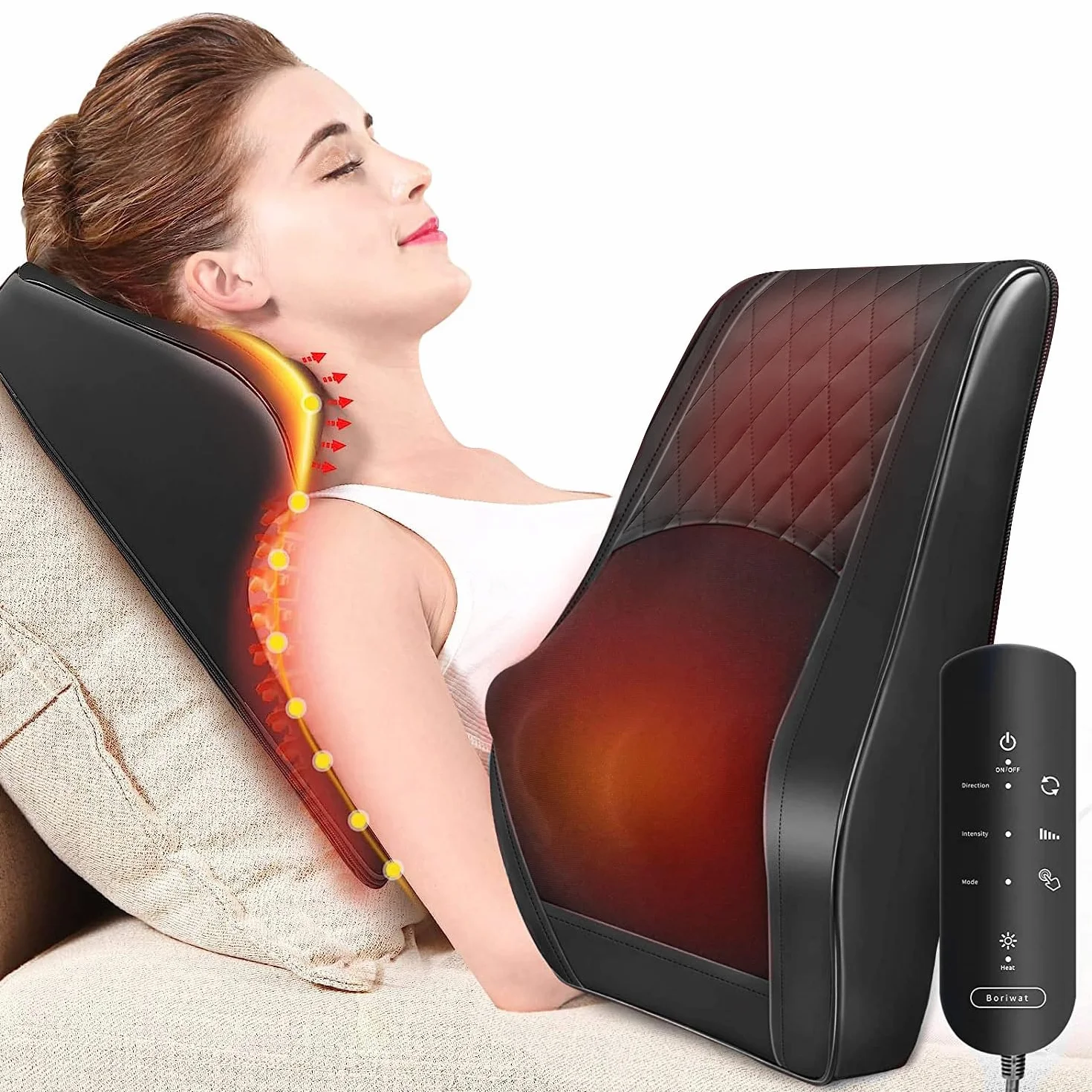 Massagegerät, Nackenmassagegerät mit Wärme, 3D Deep Shiatsu Massage, Rückenmassagegerät für Nacken, Schulter, Rücken, Taille und Bein Schmerzen, Geschenke für Männer, Frauen, Mama, Papa