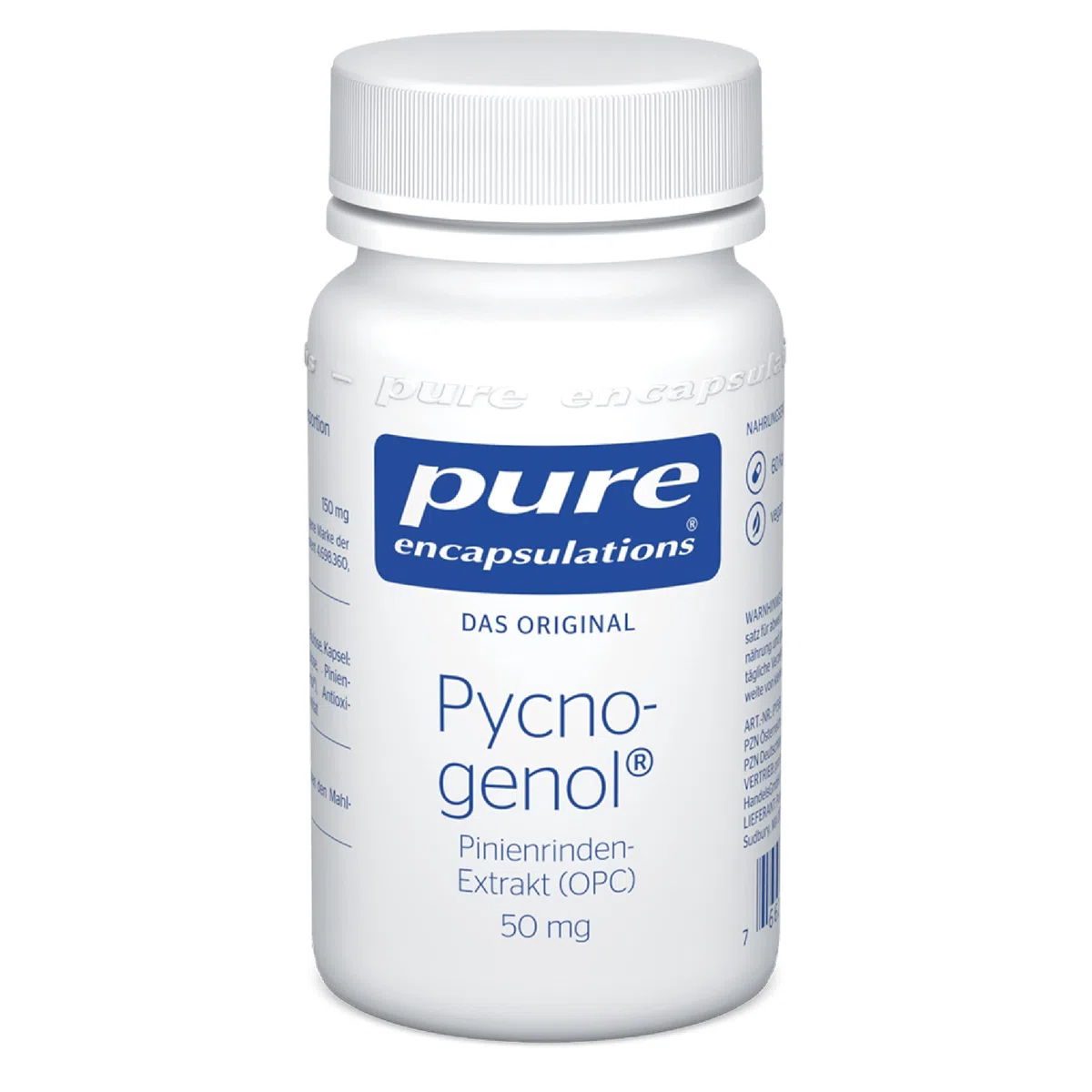 Pure Encapsulations - Pycnogenol 50mg - Hochkonzentrierter Pinienrinden-Extrakt mit OPC - 60 Kapseln