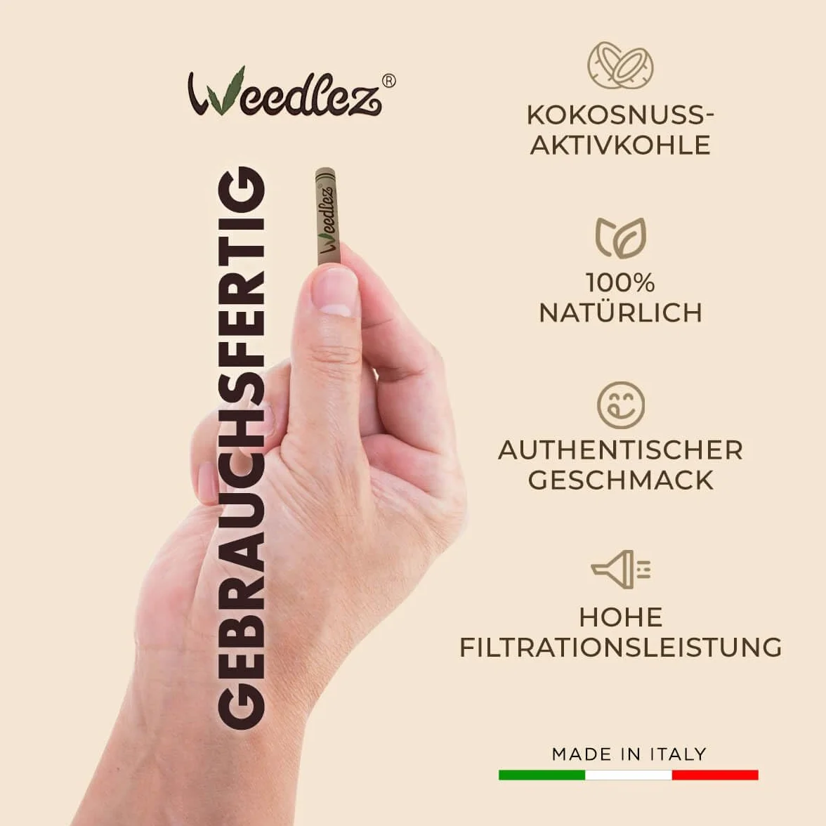 Mister Canapa | Aktivkohle- und Zellulosefilter | Durchmesser 6 mm | Packung mit 250 Stück