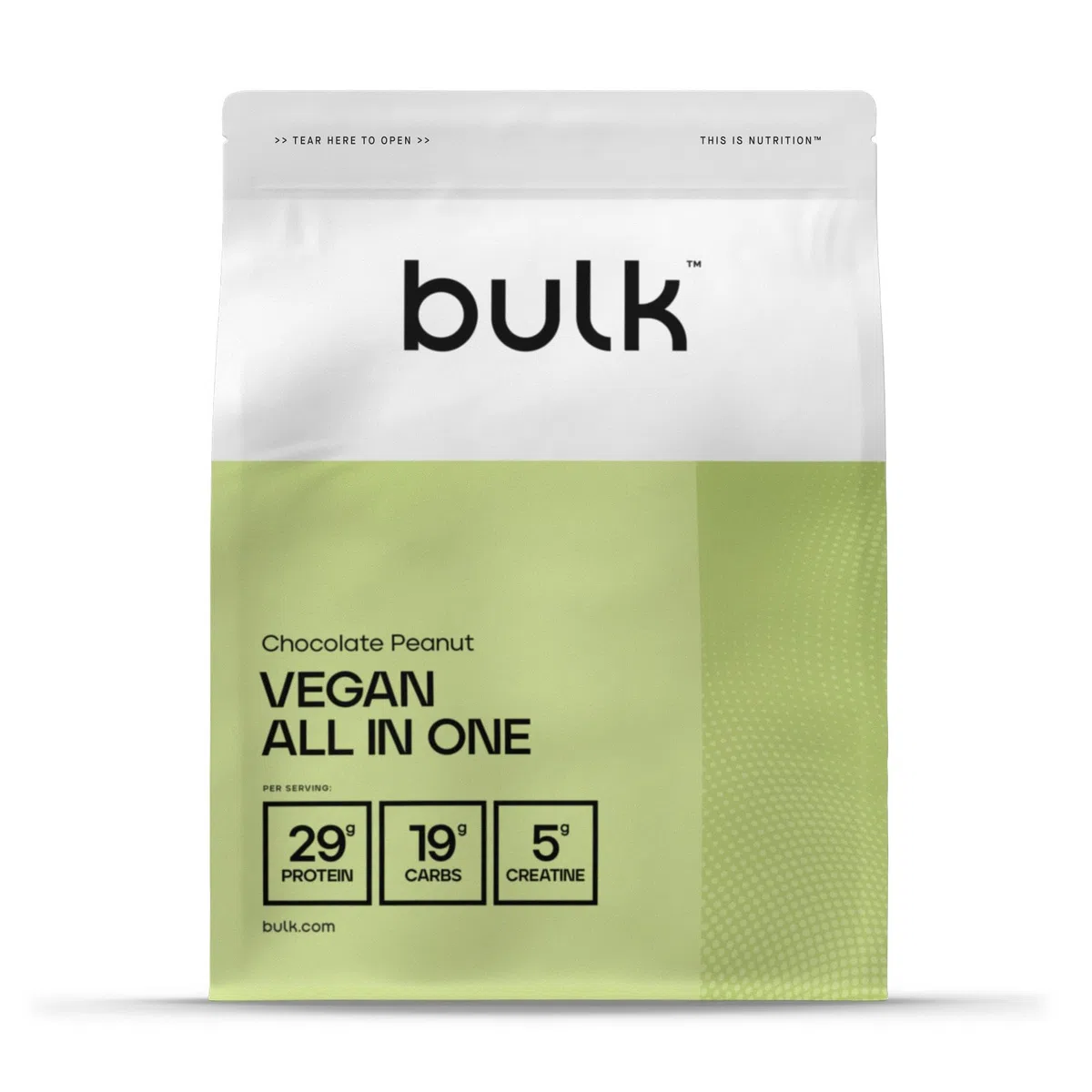 Bulk Vegan All in One, Protein Pulver, Eiweißpulver, Schoko-Erdnuss, 2,5 kg, Verpackung Kann Variieren