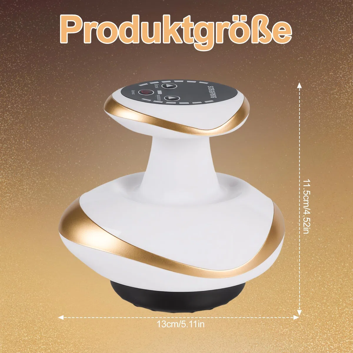 4 in 1 Elektrischer GuaSha Massager - 6 Stufen Anti Cellulite Gerät, Schröpfgerät Elektrisch mit Wärmefunktion, Kabelloses Design Vakuum Massagegerät, Schröpfmassagegerät für Bessere Durchblutung
