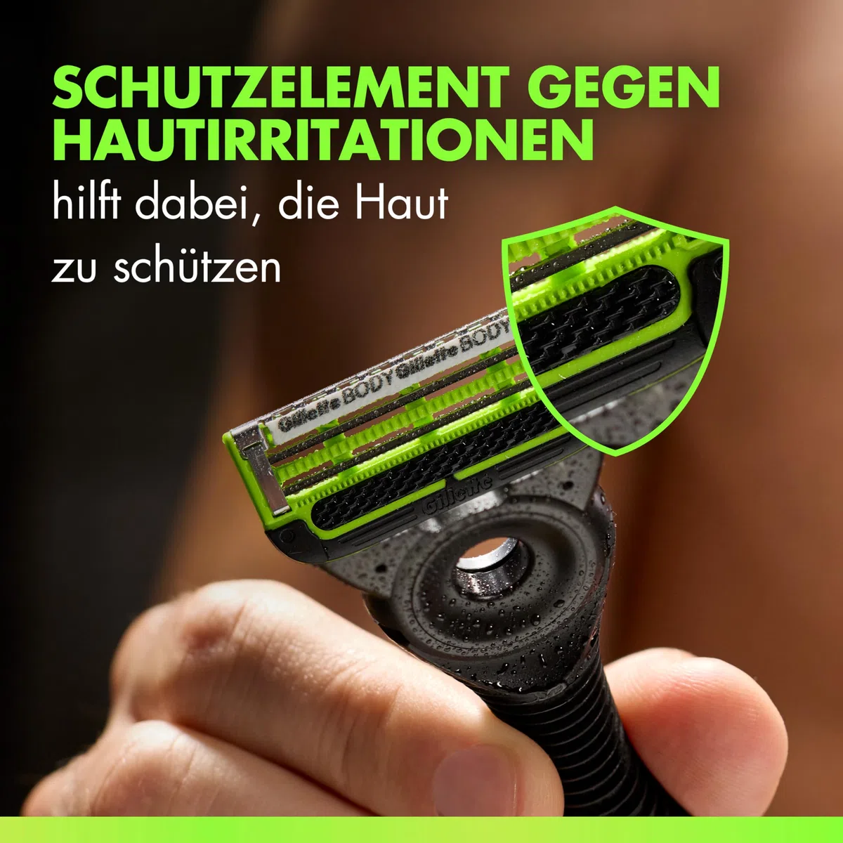 GilletteLabs Body & Intimate Rasierklingen Männer — 10 ORIGINAL Ersatzklingen für Intimrasierer Mann — 2 Klingen für Schutz Gegen Eingewachsene Haare und Irritationen mit langanhaltendem Gleitstreifen